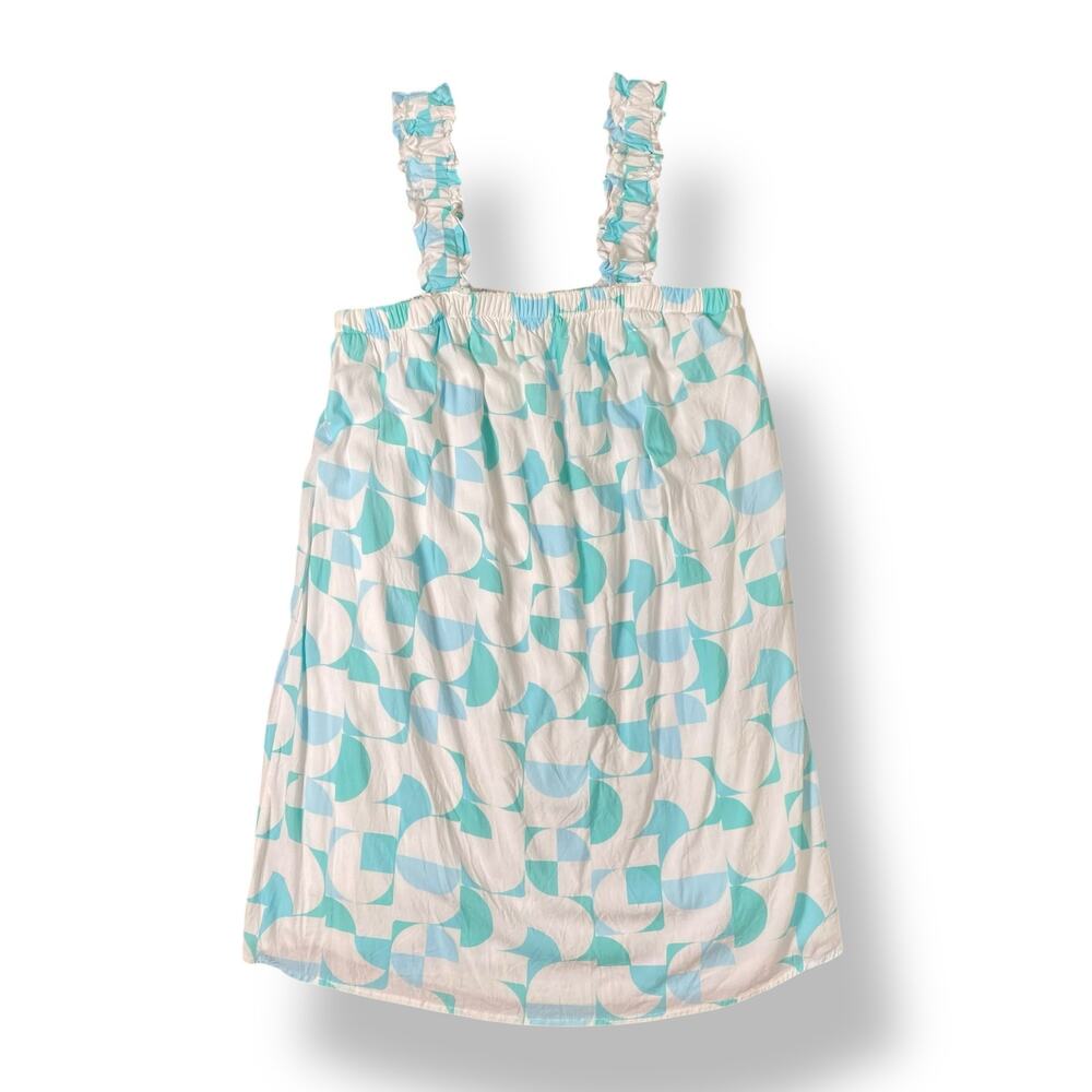 Emily‎ Wonder Soft Green Geometric Sundress Size Large Summer, Casual, Beach